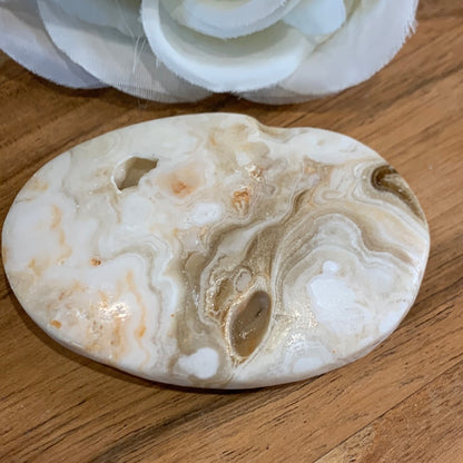 YELLOW CACITE HEARTS & PALMSTONES (WITH UV REACTION)