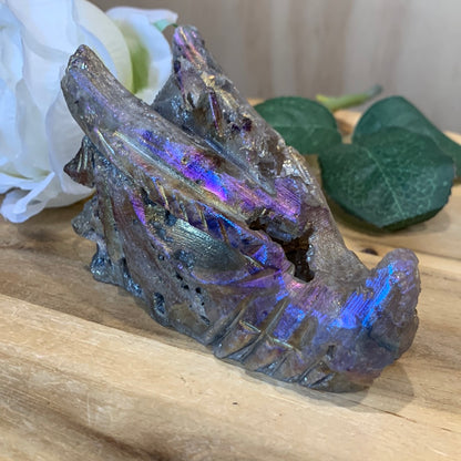 AURA COATED  SPHALERITE DRAGONHEAD