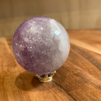 UNIQUE AMETHYST SPHERES WITH CLEAR QUARTZ