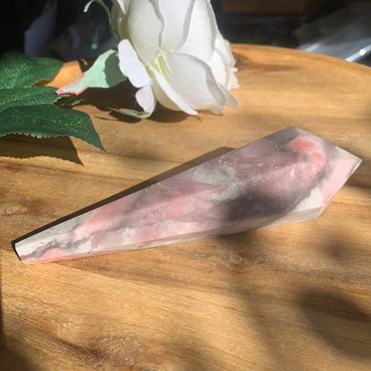 PINK OPAL WAND WITH STAND