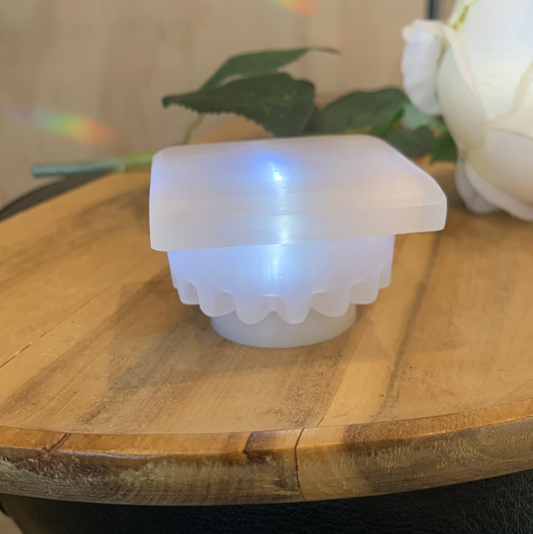 SELENITE SPAR LIGHT UP SHELF