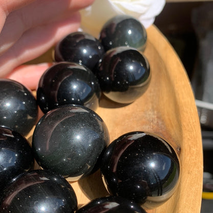 RAINBOW OBSIDIAN SPHERES (SMALL/MEDIUM)