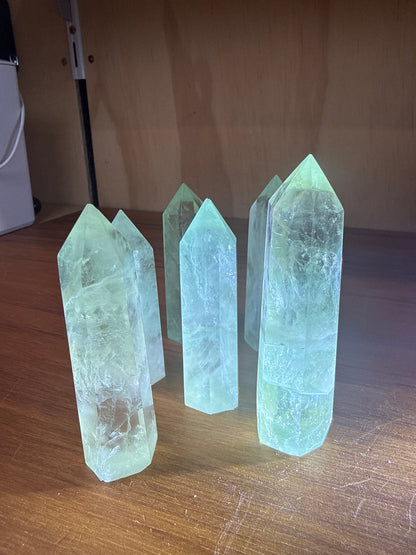 GREEN FLUORITE POINTS