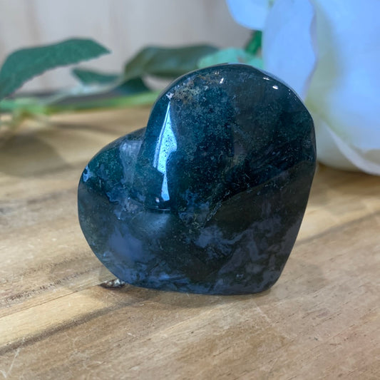 MOSS AGATE HEARTS