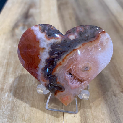 RED MOSS AGATE HEARTS