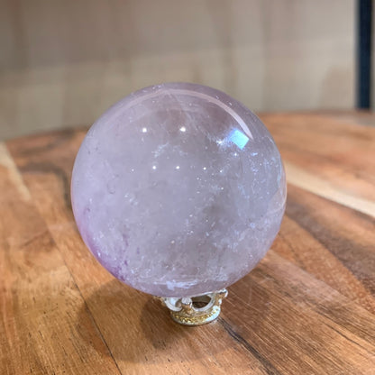 UNIQUE AMETHYST SPHERES WITH CLEAR QUARTZ