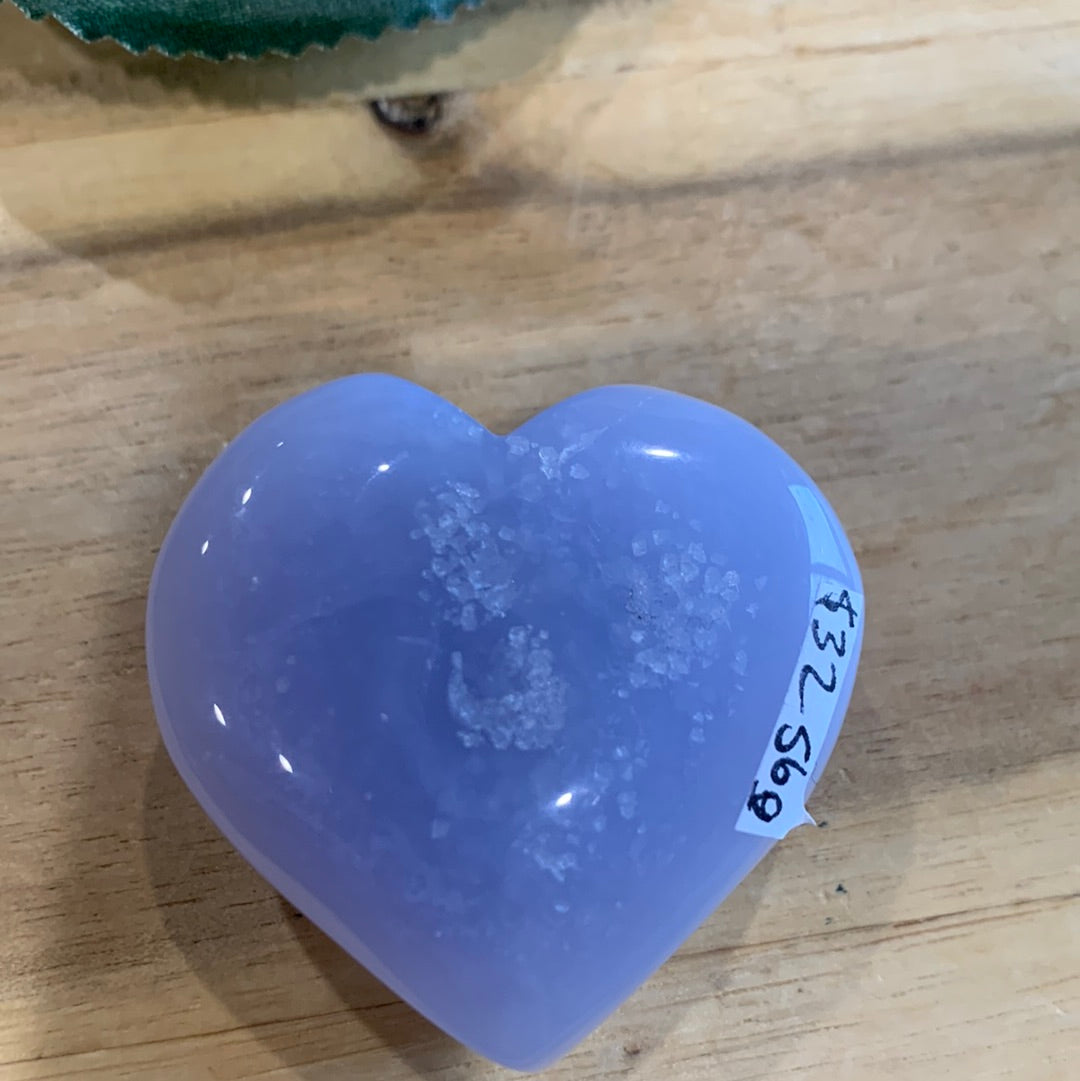 BLUE LACE AGATE HEARTS