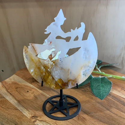GOLDEN HEALER WITCH IN THE MOON with STAND