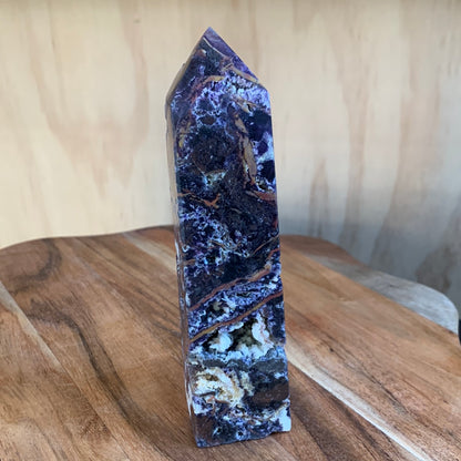 PURPLE MICA & SMOKEY QUARTZ TOWERS
