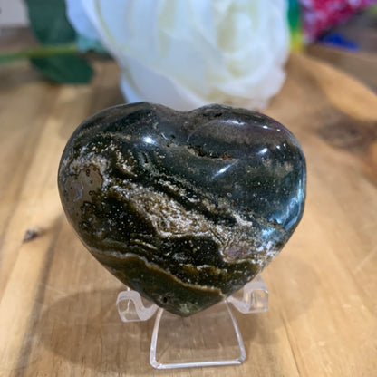 GREEN JASPER HEARTS