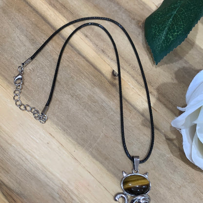 TIGERS EYE CAT PENDANT