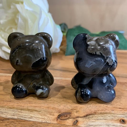 VOLCANO AGATE TEDDY BEARS
