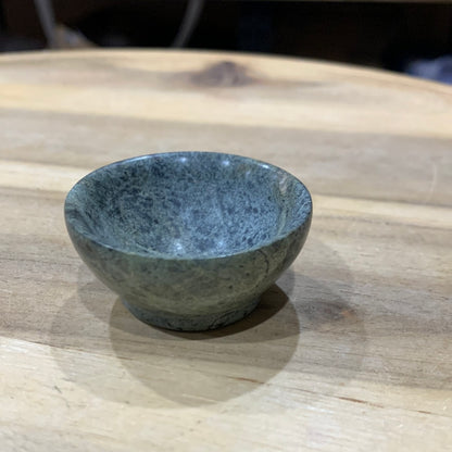 GREEN SERPENTINE JADE BOWLS (SMALL)