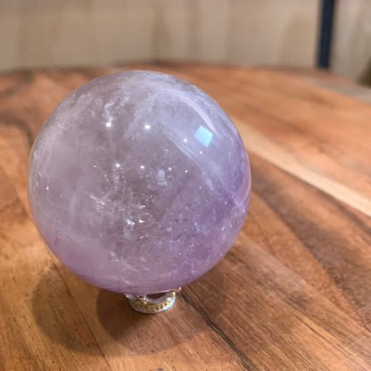 UNIQUE AMETHYST SPHERES WITH CLEAR QUARTZ