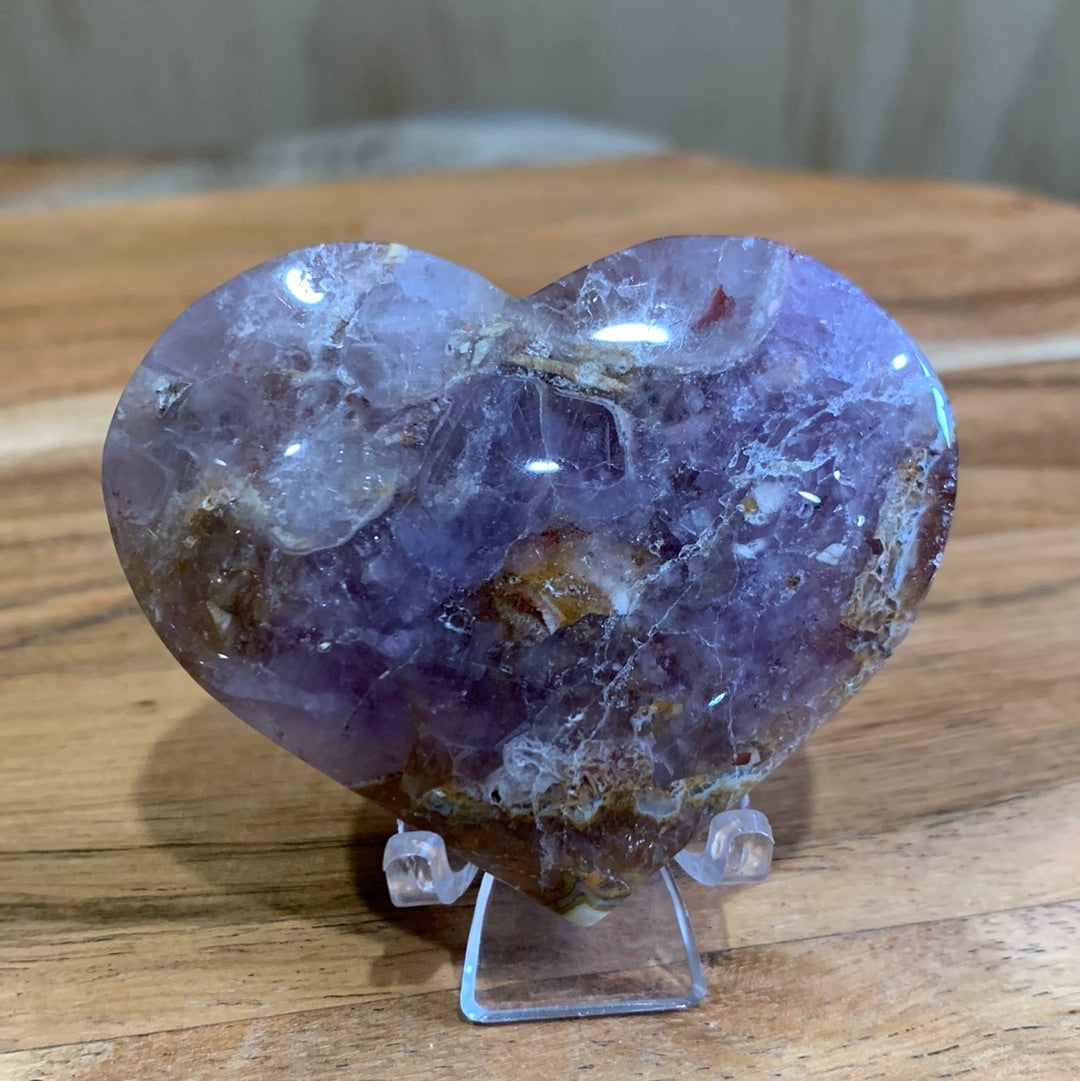 AMETHYST WITH MEXICAN AGATE HEARTS