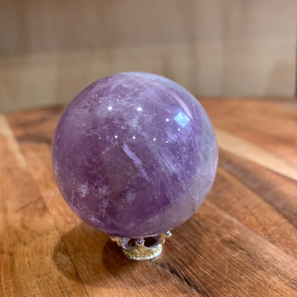 UNIQUE AMETHYST SPHERES WITH CLEAR QUARTZ