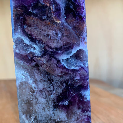 PURPLE MICA & SMOKEY QUARTZ TOWERS