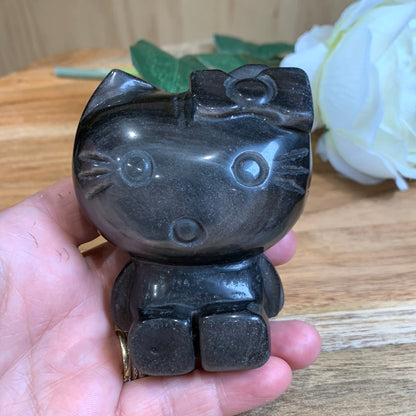 SILVER OBSIDIAN HELLO KITTY (LARGE)