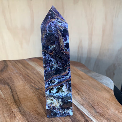 PURPLE MICA & SMOKEY QUARTZ TOWERS
