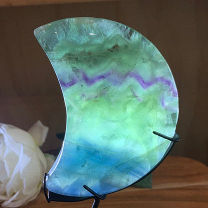 SNOWFLAKE FLUORITE MOONS