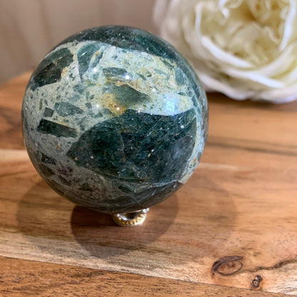 GREEN APATITE SPHERES