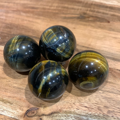 BLUE TIGERS EYE SPHERES (SMALL/MEDIUM)