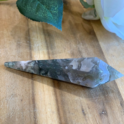 AGATE MOSS WAND (INCLUDING STAND)