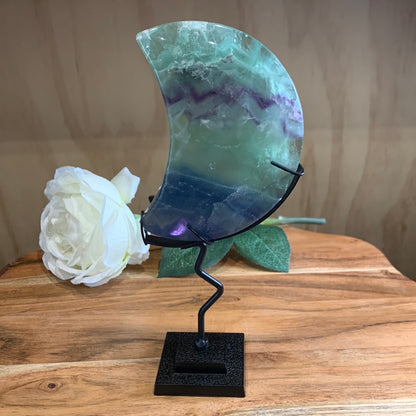 SNOWFLAKE FLUORITE MOONS