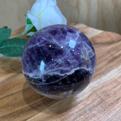 DREAM AMETHYST SPHERE (CHEVRON AMETHYST) LARGE