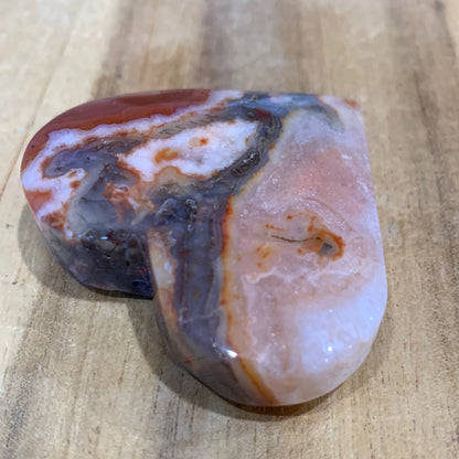 RED MOSS AGATE HEARTS