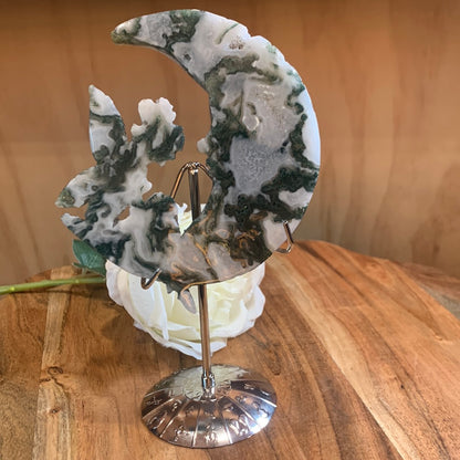 AGATE MOSS FAIRY IN THE MOON