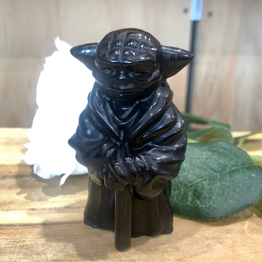 BLACK OBSIDIAN YODA (LARGE)