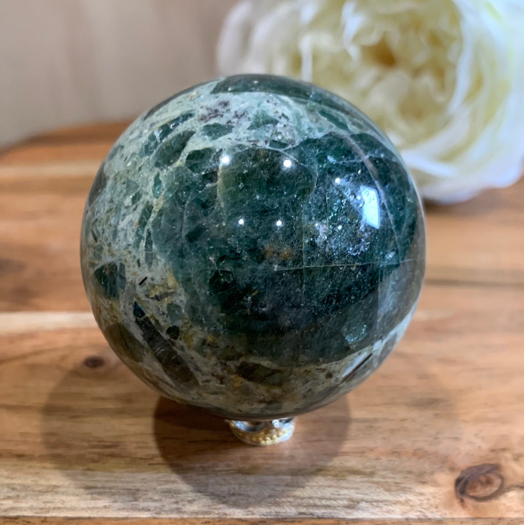 GREEN APATITE SPHERES