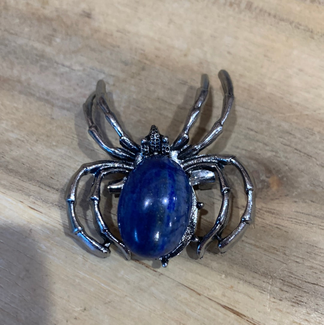 CRYSTAL SPIDER BROACHES