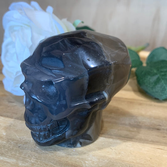 VOLCANO AGATE SKULL