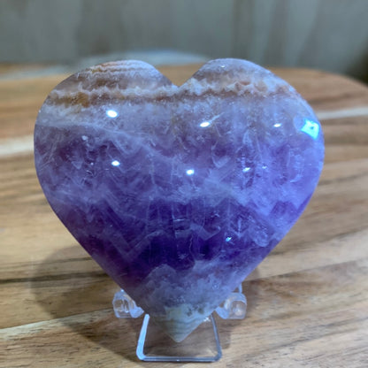 AMETHYST WITH MEXICAN AGATE HEARTS