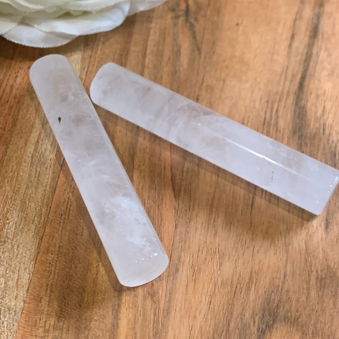 ROSE QUARTZ & CLEAR QUARTZ RODS