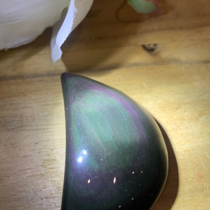 RAINBOW OBSIDIAN MOON