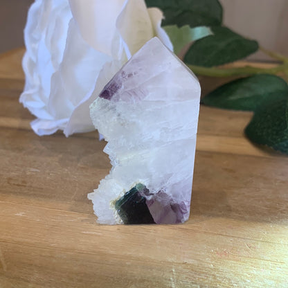 FLUORITE POINTS WITH QUARTZ