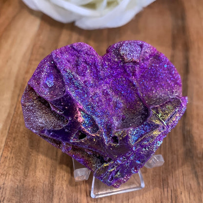 AURA COATED SPHALERITE HEARTS