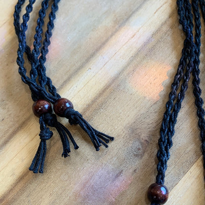LONG PLAITED TUMBLE/RAW HOLDER NECKLACES