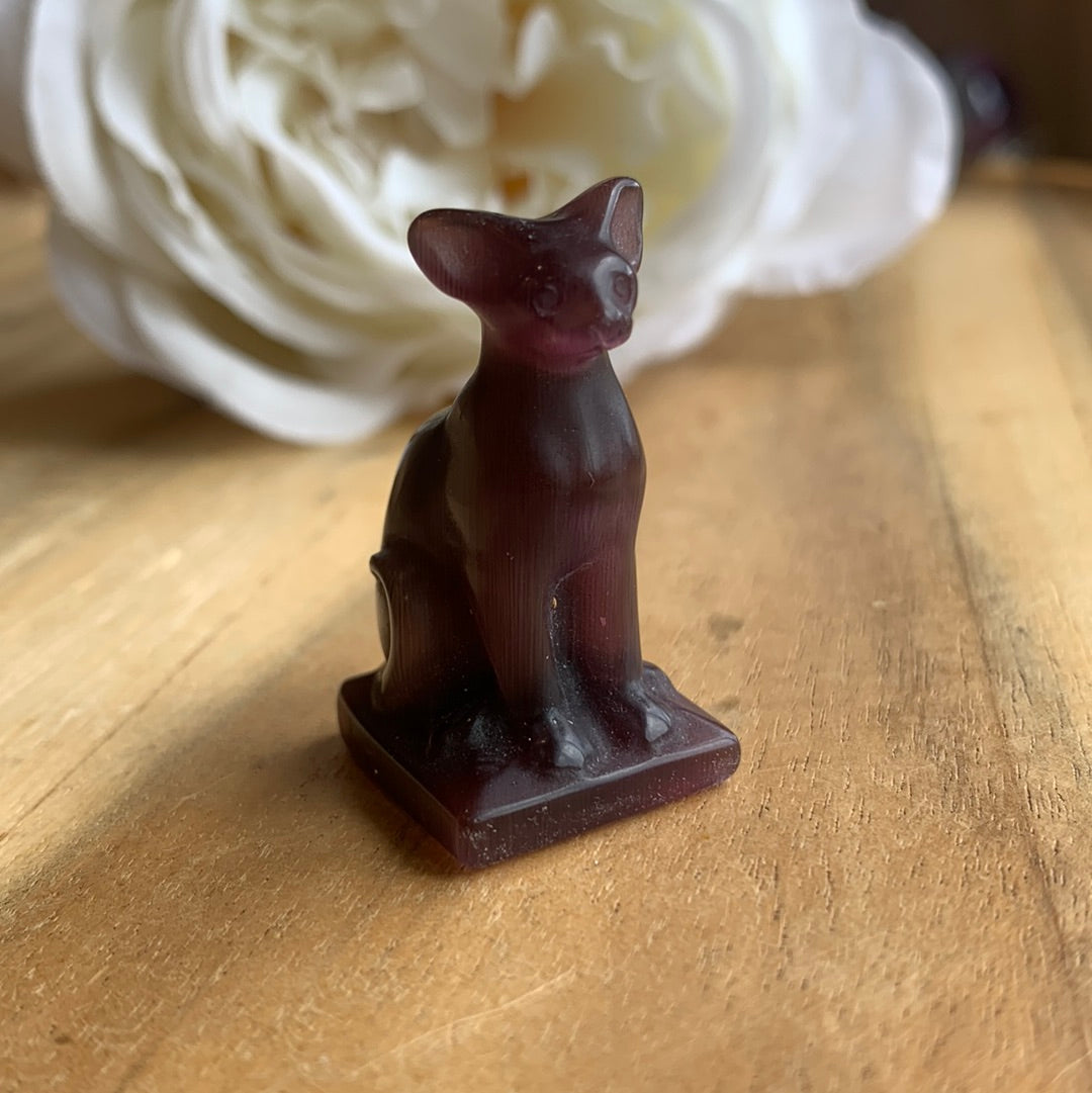 PURPLE CATS EYE CARVINGS