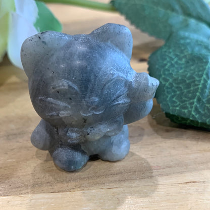 LABRADORITE LUCKY MONEY CAT (MANEKI-NEKO)