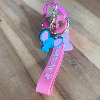 POPULAR CHARACTER  KEYRINGS WITH WRISTLET ATTACHED