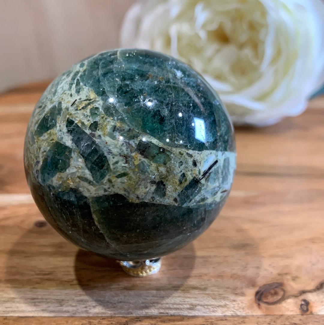 GREEN APATITE SPHERES