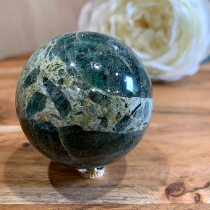 GREEN APATITE SPHERES
