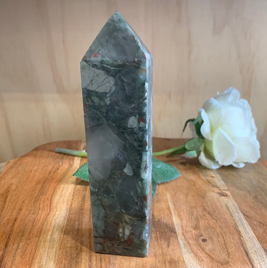 AFRICAN BLOODSTONE TOWER