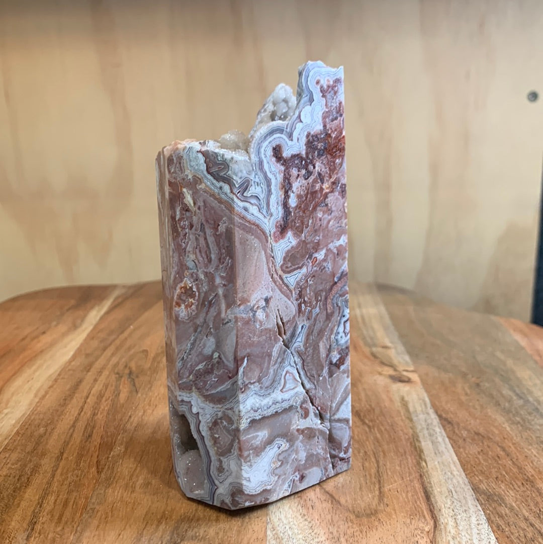 MEXICAN RED AGATE HALF TOWER