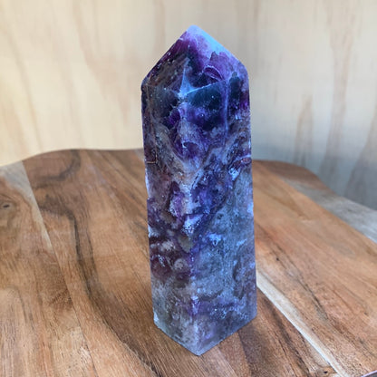 PURPLE MICA & SMOKEY QUARTZ TOWERS