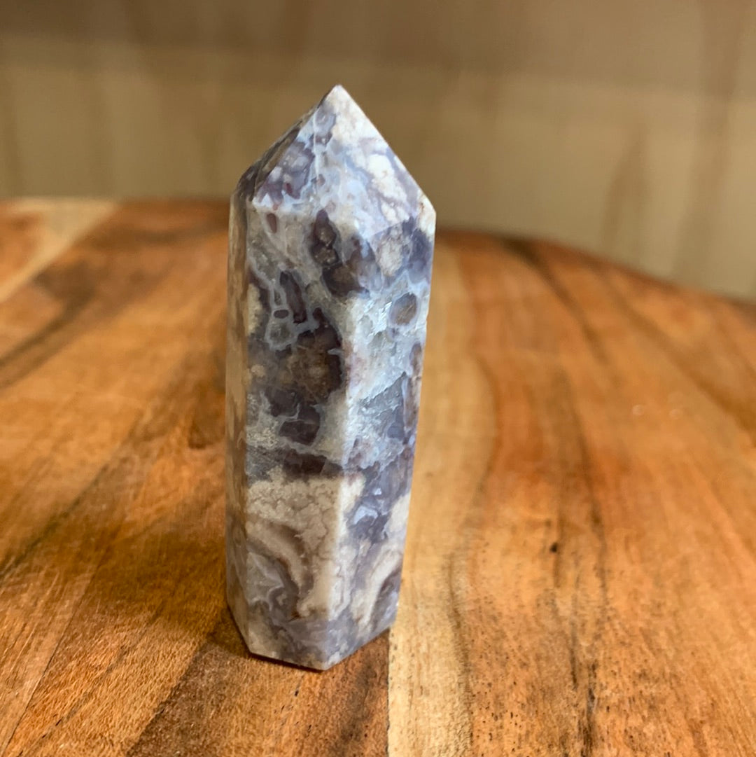 BLUE FLOWER AGATE POINTS